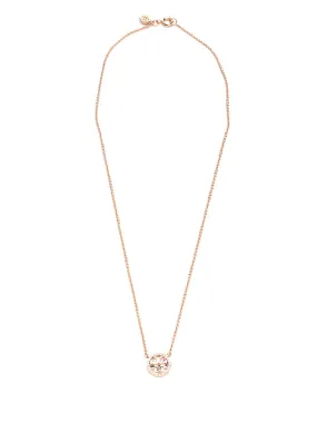 Tory Burch Miller Pave Logo Delicate Necklace