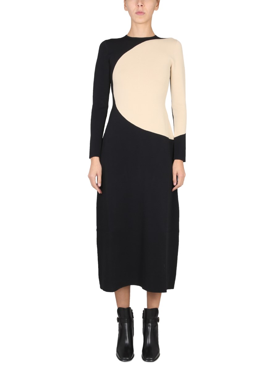 TORY BURCH    VISCOSE COLORBLOCK DRESS