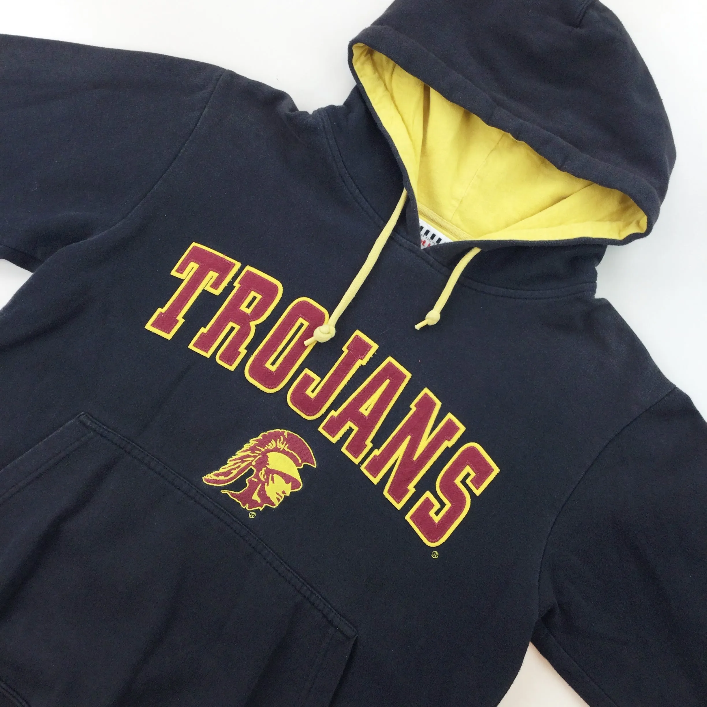 Trojans Spellout 90s Hoodie - Small