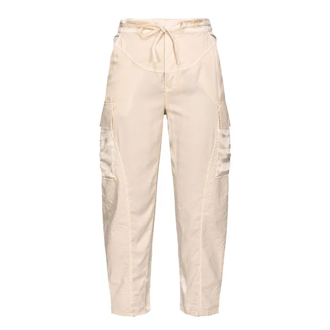 TROUSERS CARGO Woman Beige Flour Oat 