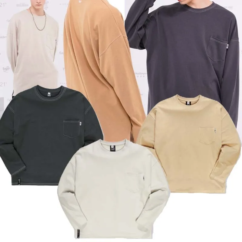 TWN  |Unisex Street Style U-Neck Long Sleeves Cotton Oversized