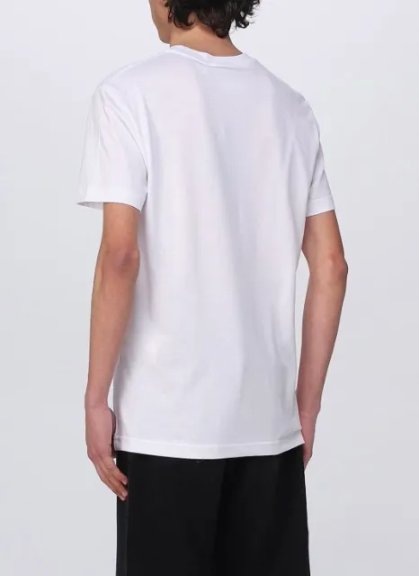 VERSACE JEANS  |Crew Neck Unisex Street Style Plain Cotton Short Sleeves