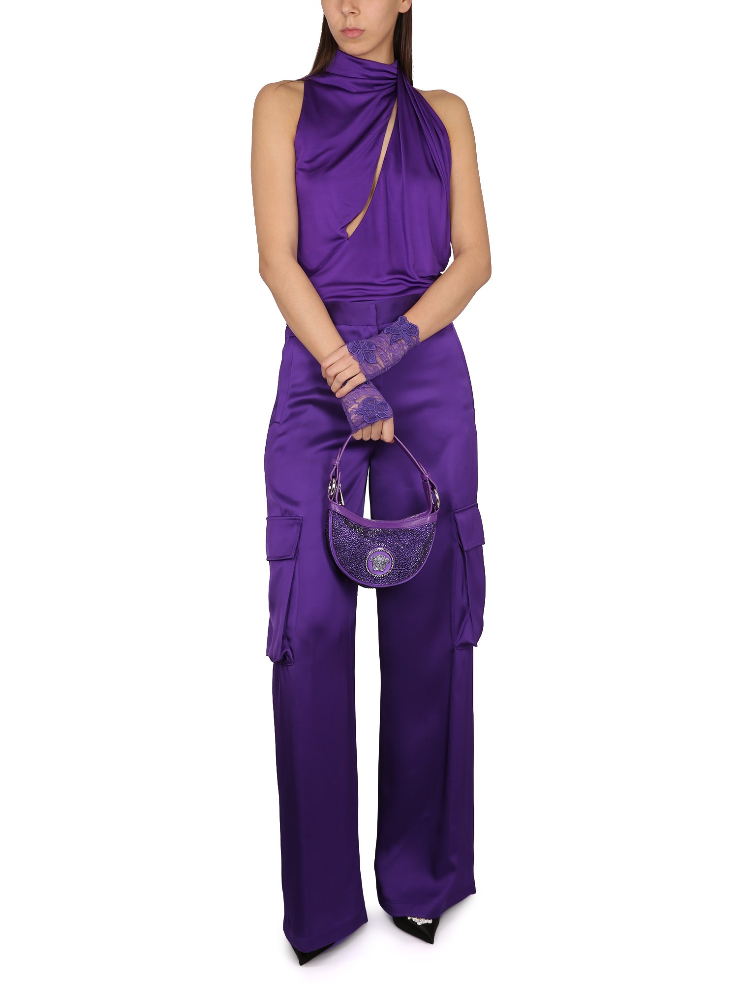 VERSACE    VISCOSE DUCHESSE PANTS