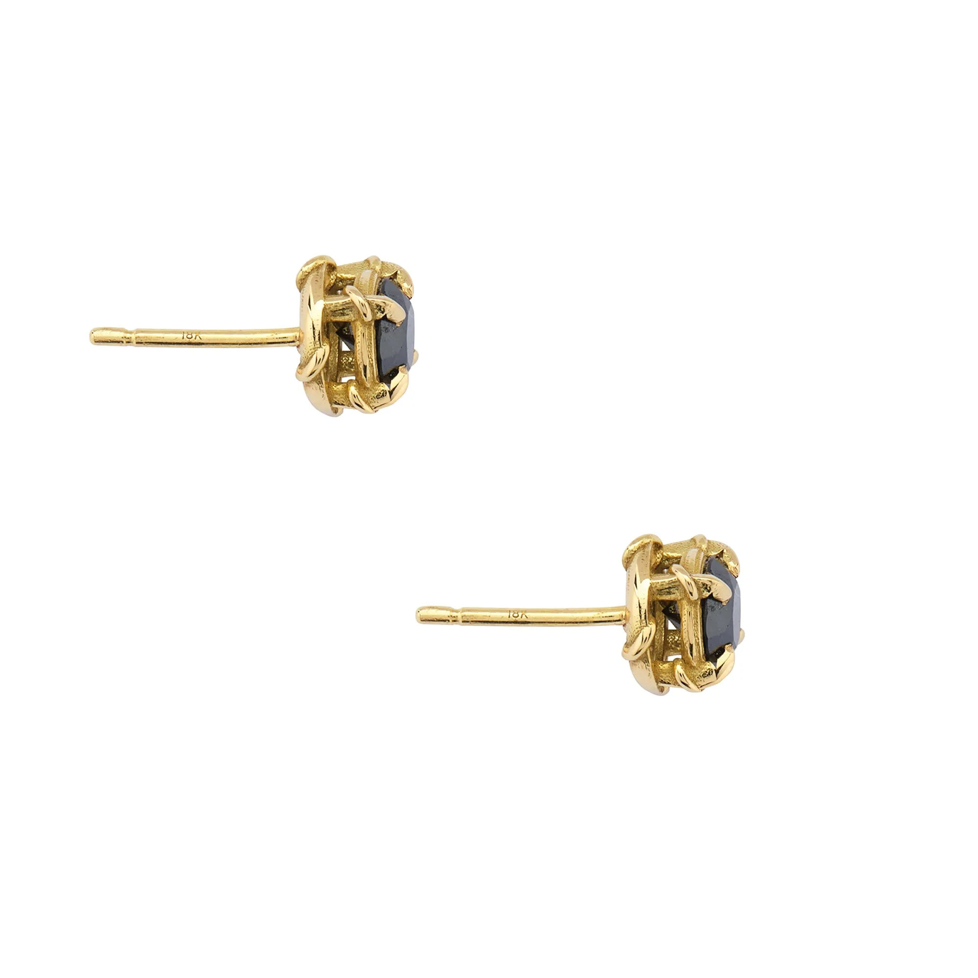 VINE & THORN STUDS, 5MM BLACK DIAMOND