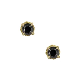 VINE & THORN STUDS, 6MM BLACK DIAMOND