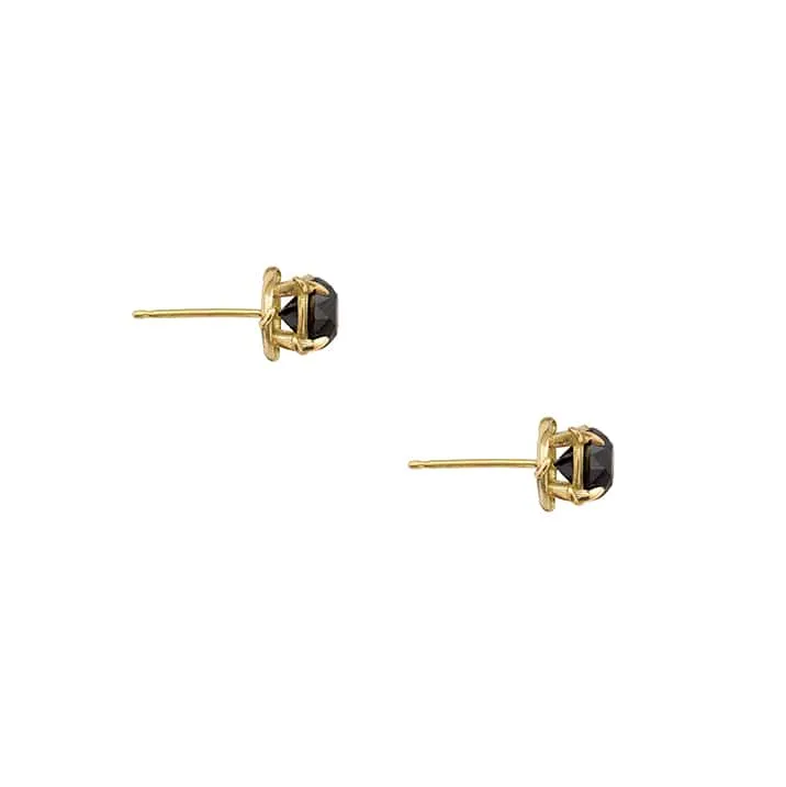 VINE & THORN STUDS, 6MM BLACK DIAMOND