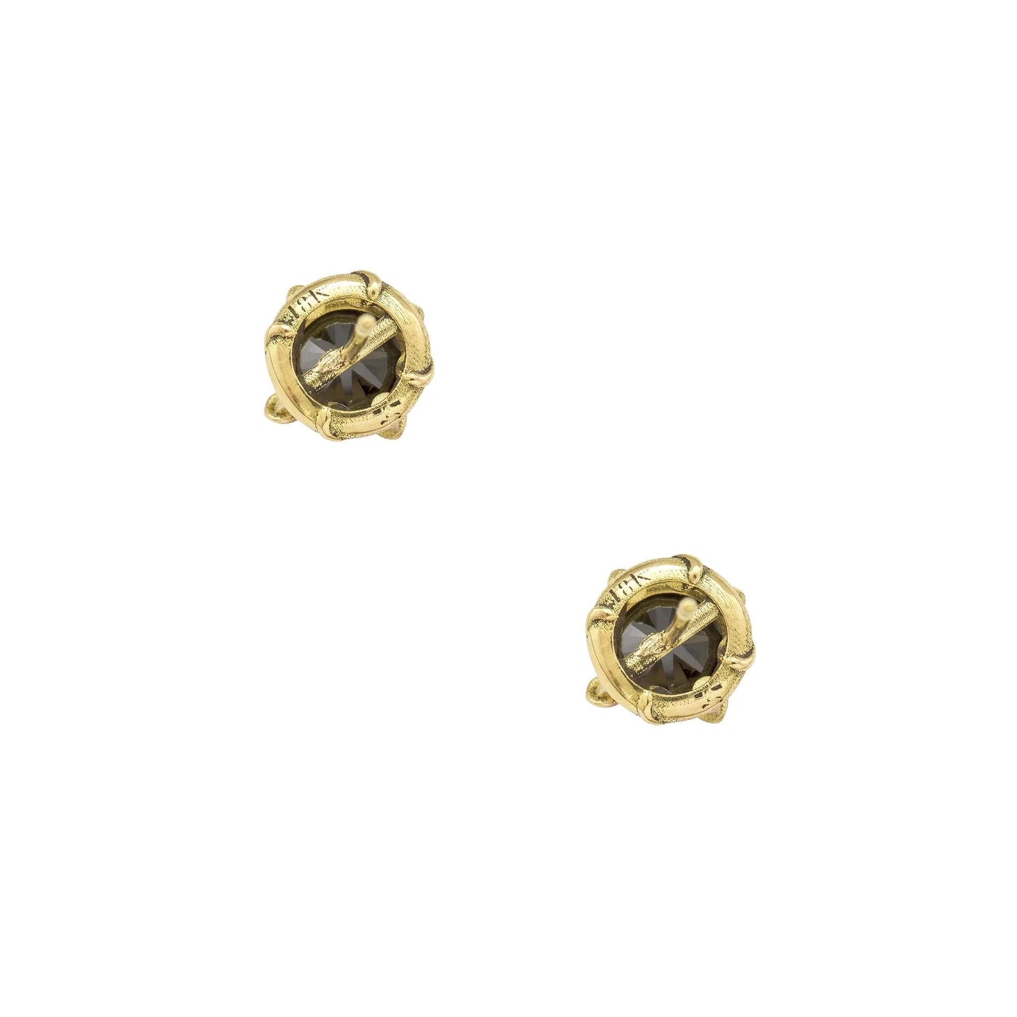 VINE & THORN STUDS, 6MM BLACK DIAMOND