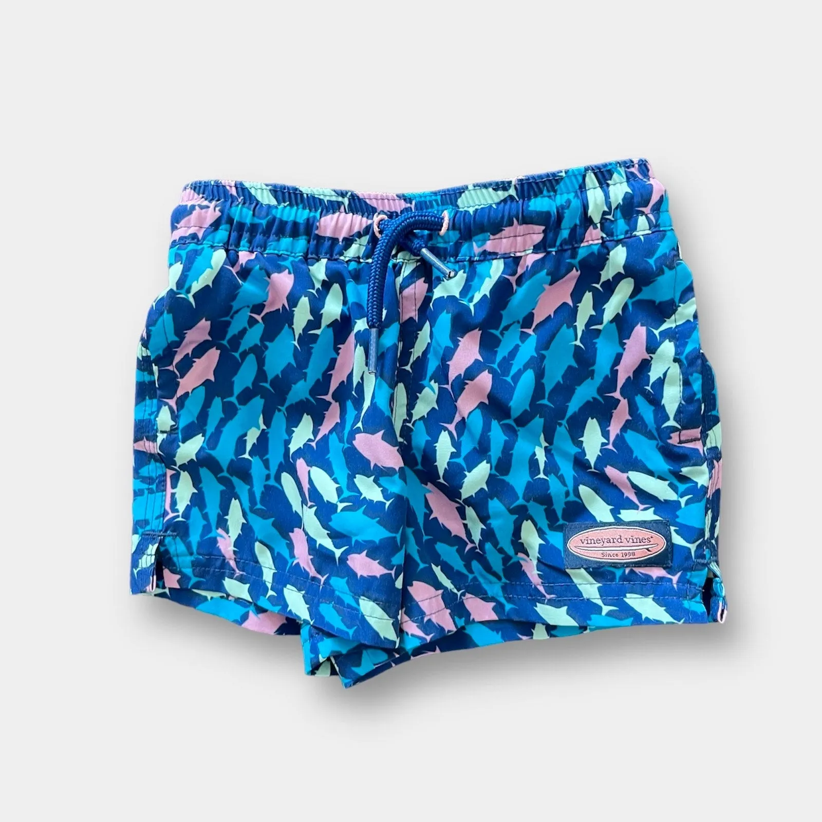 Vineyard Vines Baby Chappy Swim Trunks Blue Bay 6-12 Months