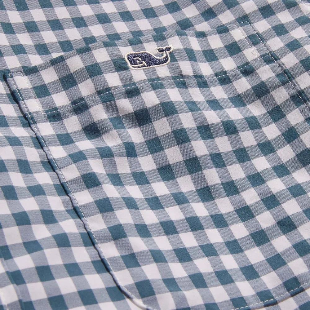 Vineyard Vines Gingham On-The-Go Long Sleeve Button Down Shirt