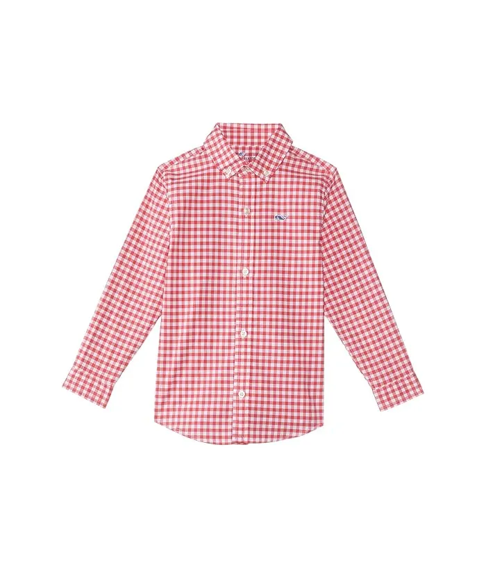 Vineyard Vines Kids Classic Fit Gingham On-The-Go brrr Shirt (Little Kids/Big Kids)