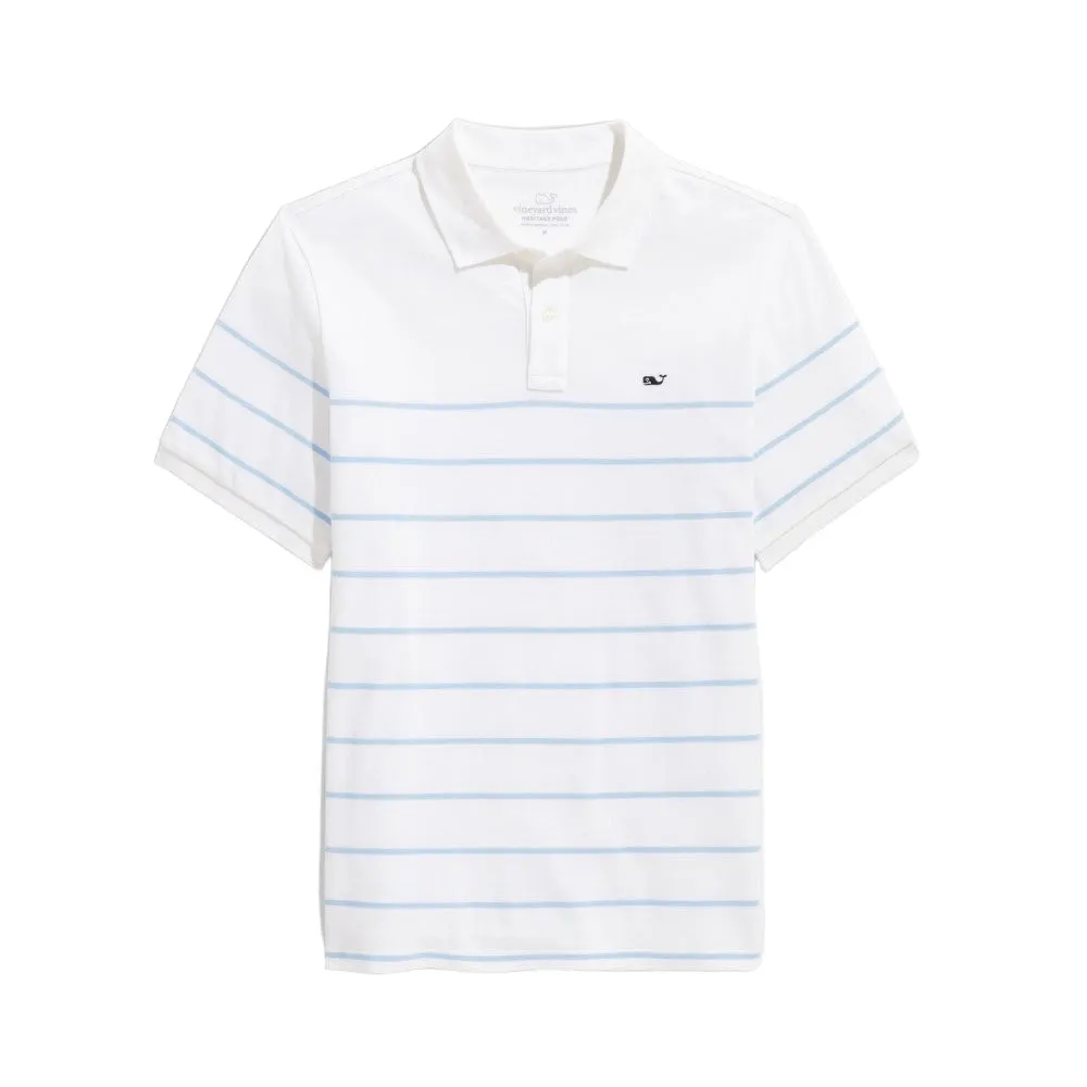 Vineyard Vines Mens Heritage Breton Stripe Pique Short Sleeve Polo