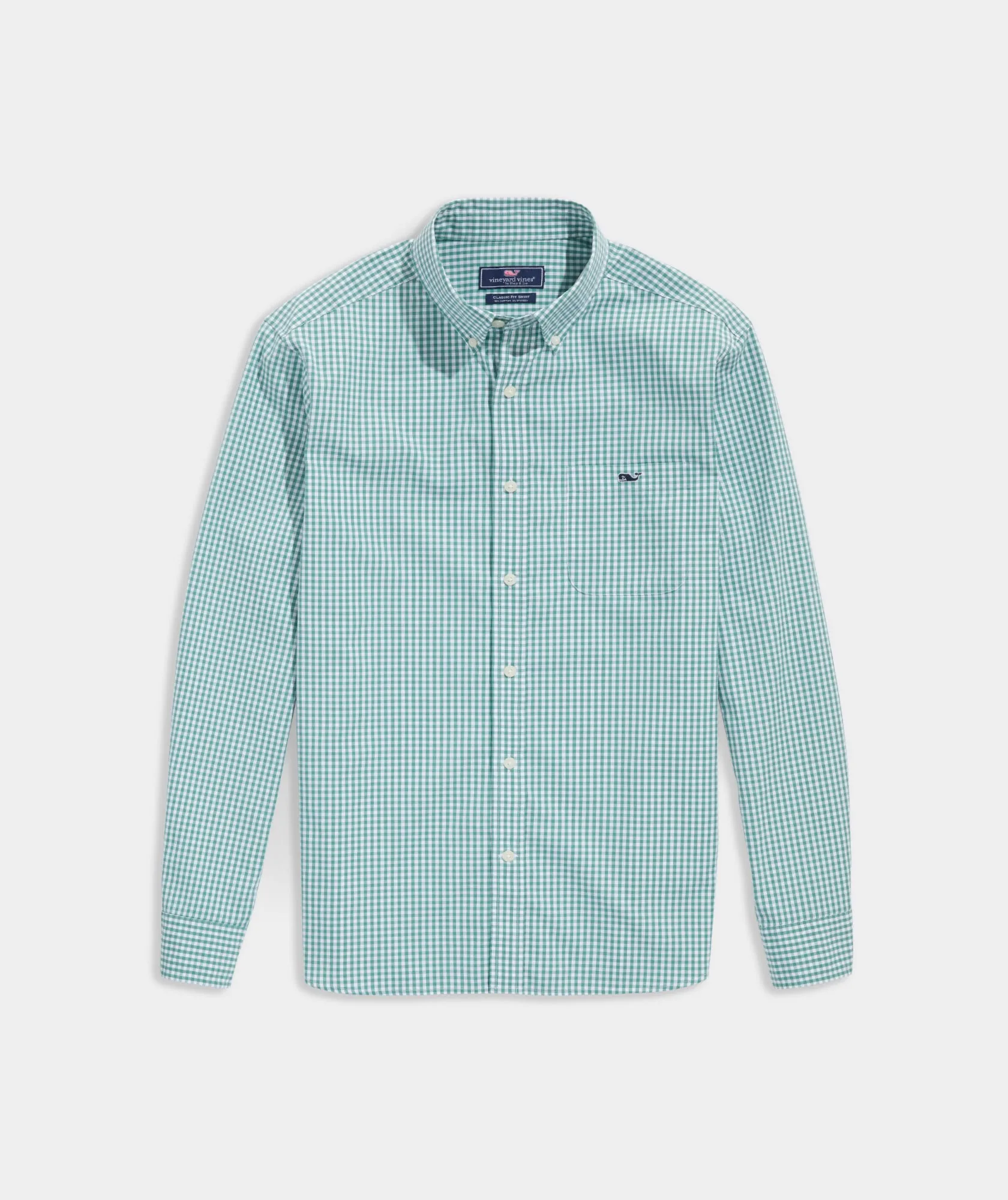 Vineyard Vines Mens Stretch Cotton Gingham Long Sleeve Shirt