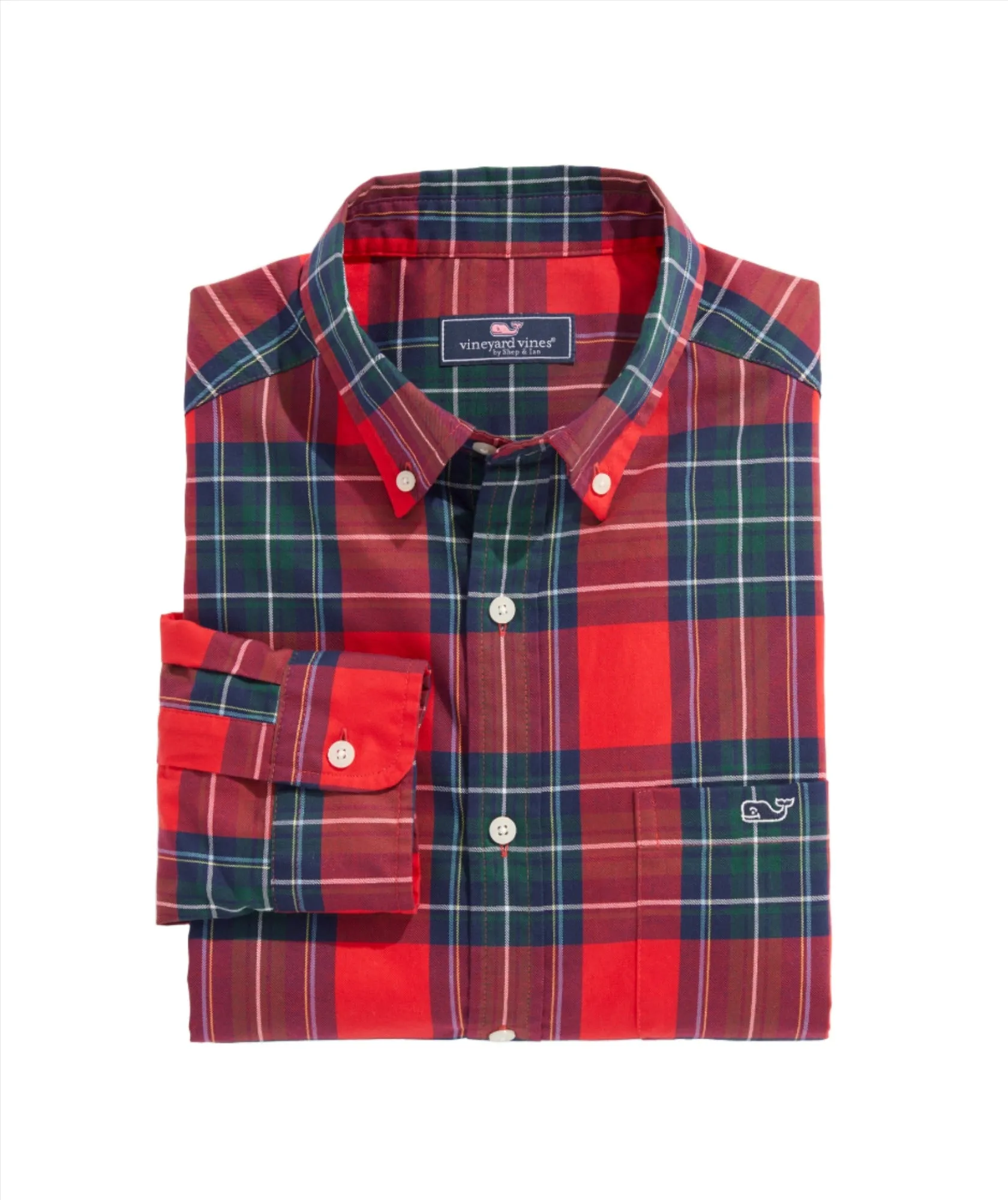 Vineyard Vines Mens Tartan Twill Long Sleeve Shirt