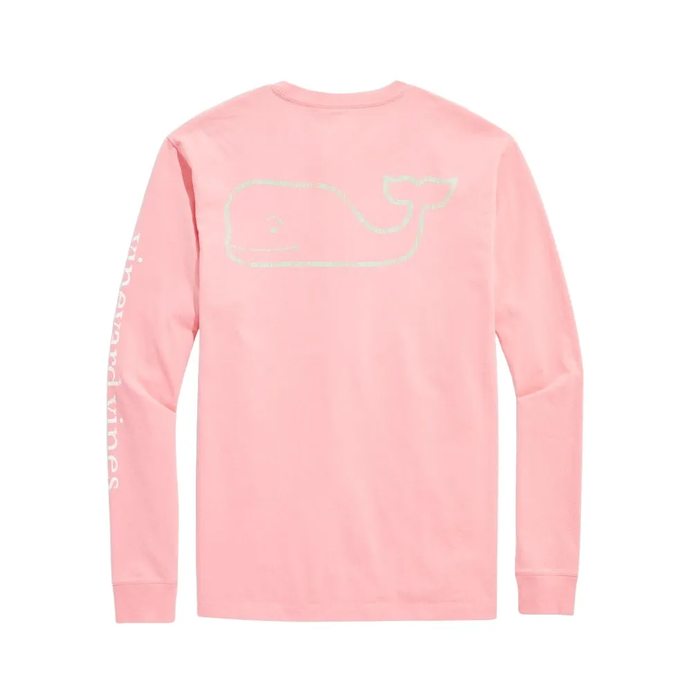 Vineyard Vines Mens Two Tone Vintage Whale Long Sleeve Pocket T-Shirt