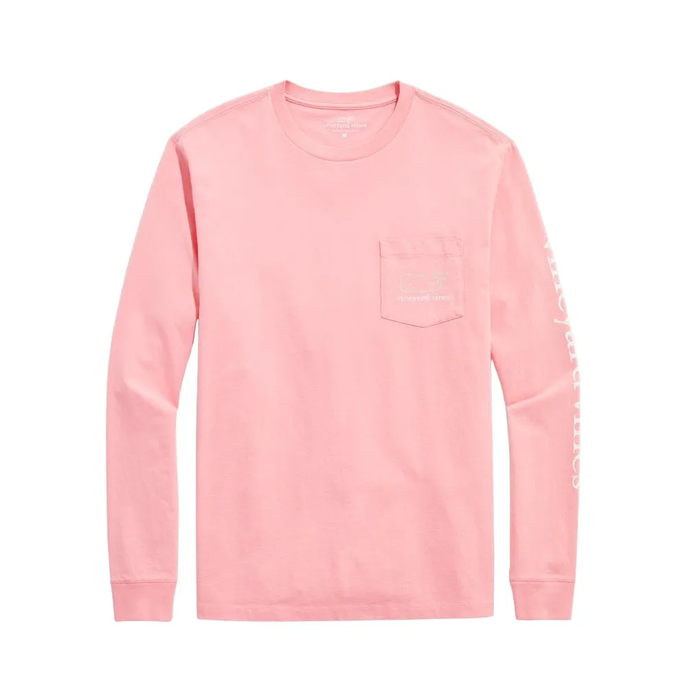 Vineyard Vines Mens Two Tone Vintage Whale Long Sleeve Pocket T-Shirt