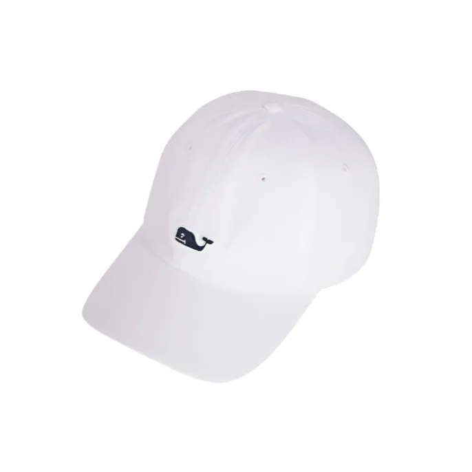 Vineyard Vines Mens Whale Logo Leather Strap Baseball Hat