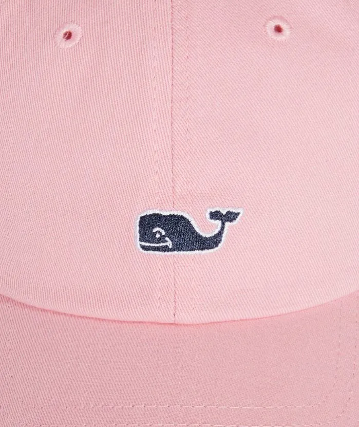 Vineyard Vines Mens Whale Logo Leather Strap Baseball Hat