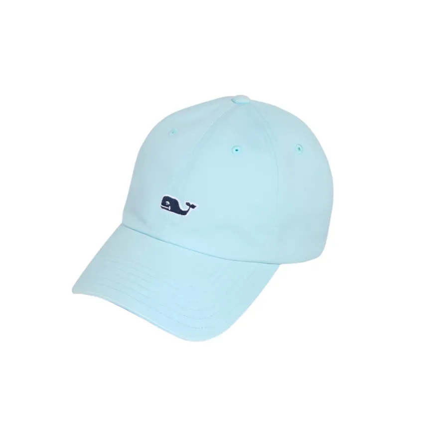 Vineyard Vines Mens Whale Logo Leather Strap Baseball Hat