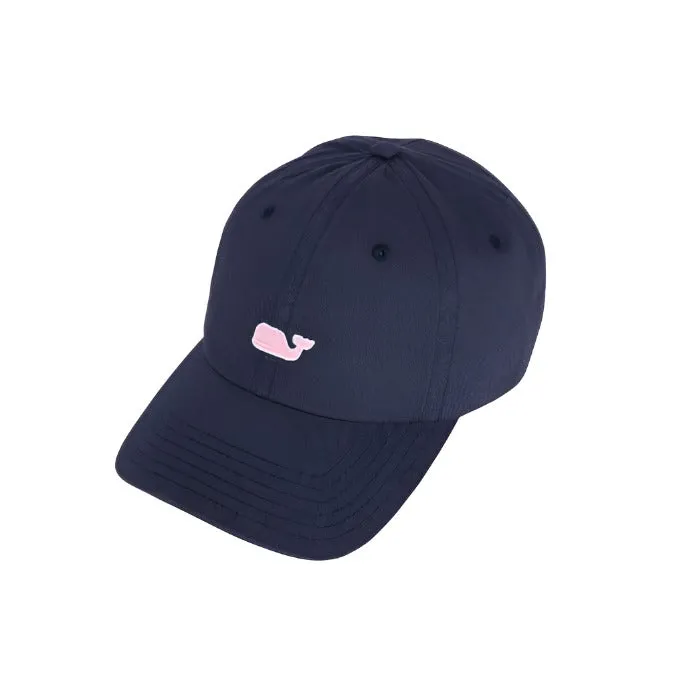 Vineyard Vines Mens Whale Logo Leather Strap Baseball Hat