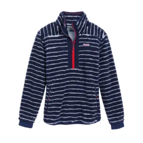 Vineyard Vines Womens Break Sherpa SuperSherp Quarter Zip Pullover