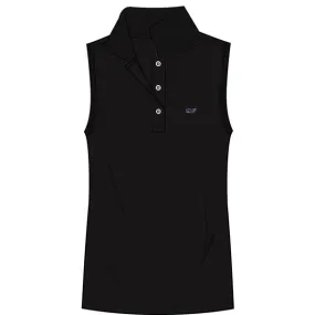 Vineyard Vines Women's Sleeveless Performance Pique Polo 2K1355 Jet Black