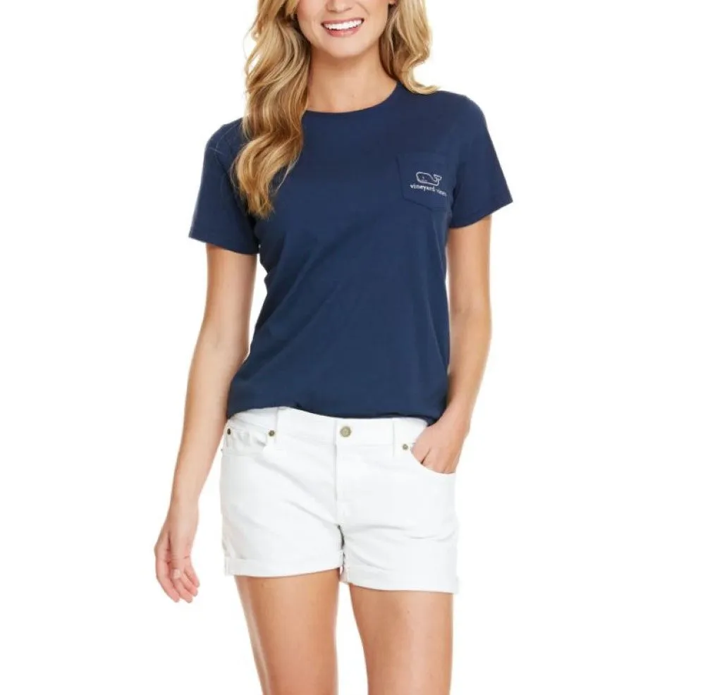 Vineyard Vines Womens Whale Pocket Short Sleeve T-Shirt