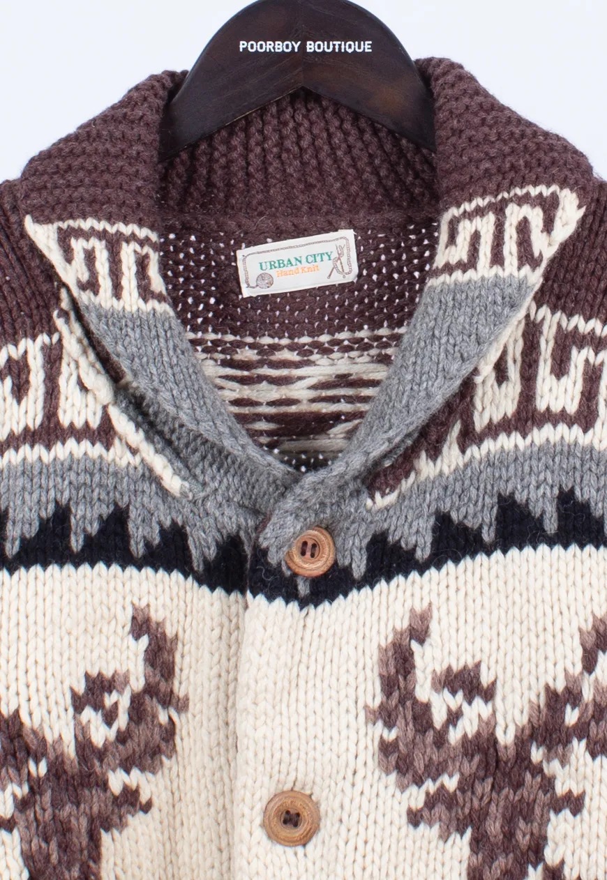 Vintage 90s Chunky Knit Cardigan | Vintage Clothing Hull