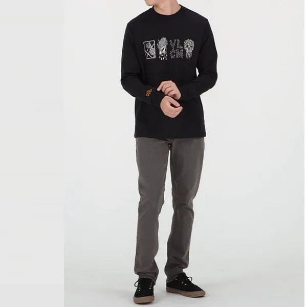 Volcom  |Pullovers Unisex Street Style Long Sleeves Plain Cotton