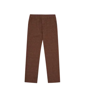 WAFFLE WORK PANTS - BROWN