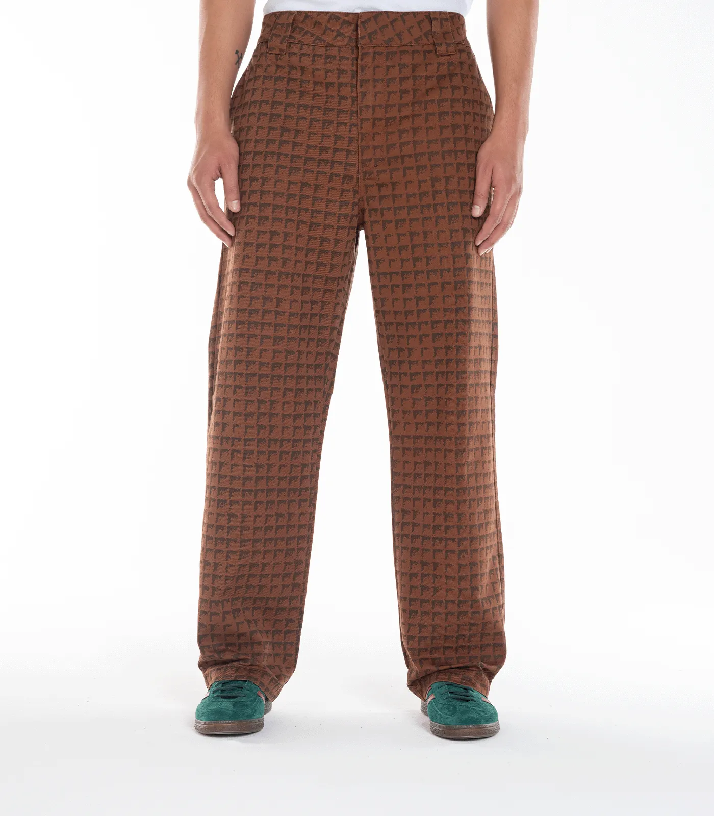 WAFFLE WORK PANTS - BROWN