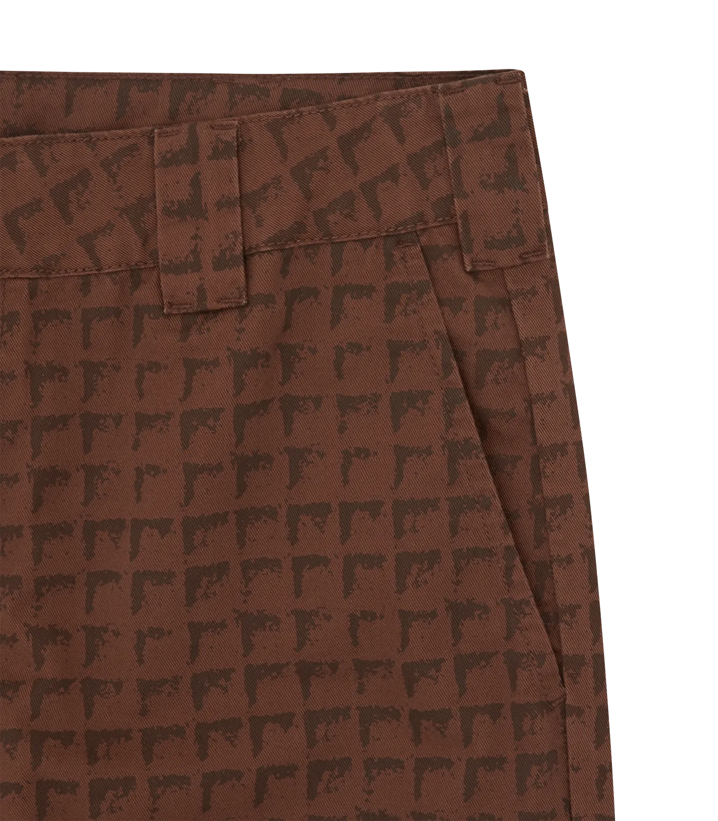 WAFFLE WORK PANTS - BROWN