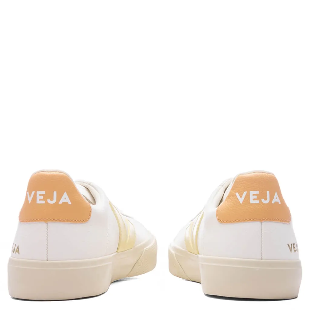 Women's Campo Chromefree Leather - White/Sun Peach