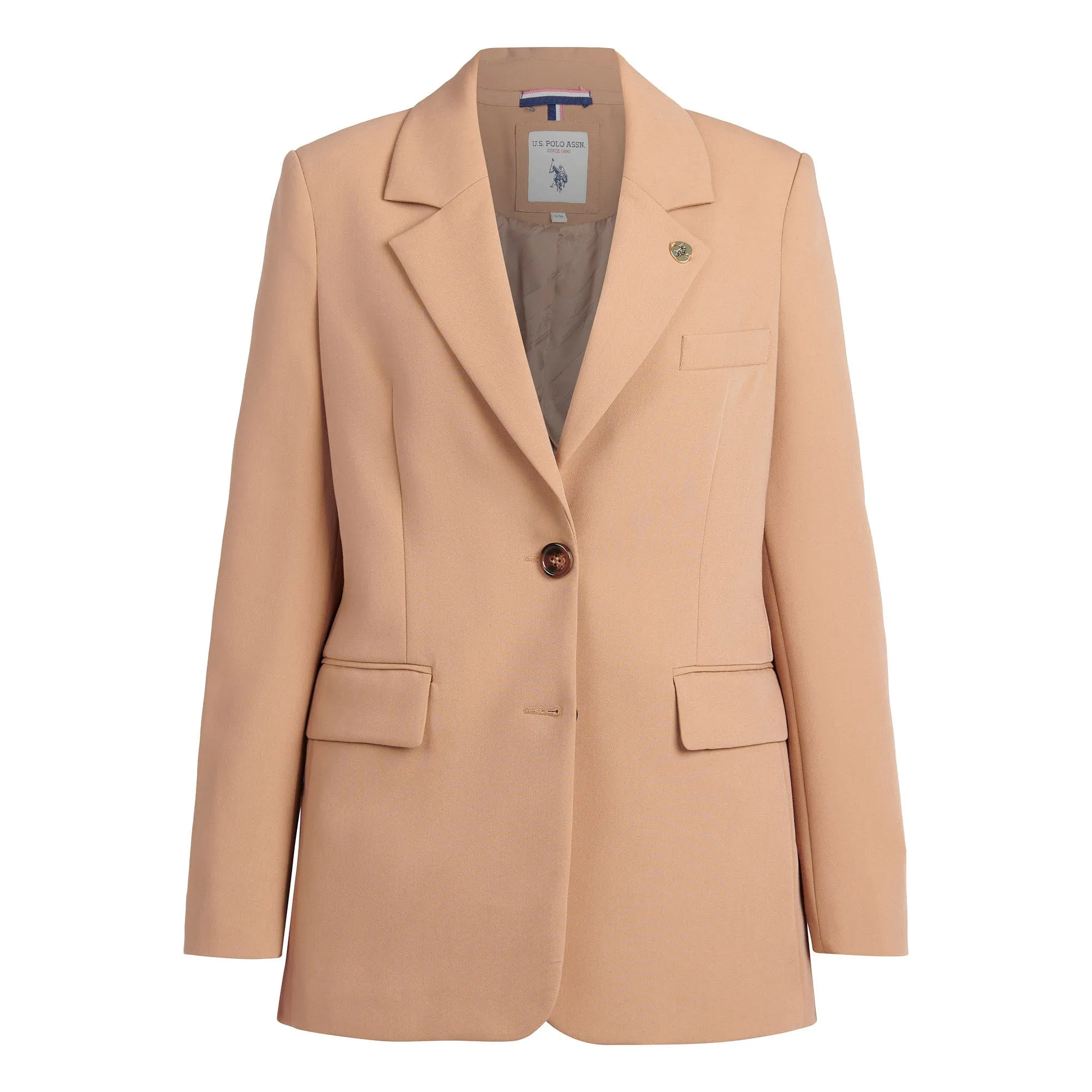 Womens Single Breasted Blazer in Burro