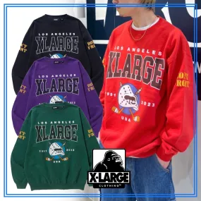 X-Large  |Crew Neck Unisex Street Style Collaboration Long Sleeves