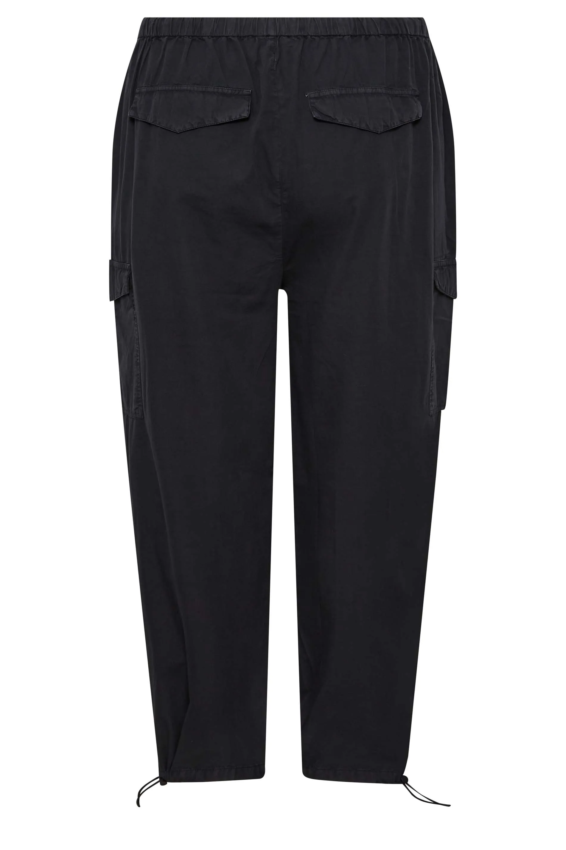 YOURS Curve Black Cargo Parachute Trousers